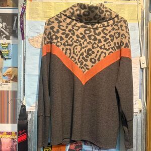 First love Women's Leopard Print Sweater